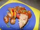 Falscher Hase ohne Eier (hab ich vergessen) mit gerösteten Drillingen - Rezept
