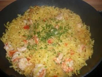 Black Tiger Riesengarnelen mit Woknudeln - Rezept - Bild Nr. 3