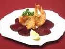 Rezept: Riesengarnelenschwänze an marinierter Rote Bete Riesengarnelenschwänze an marinierter Rote Bete - Rezept
