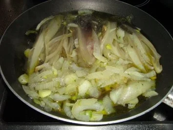 Rezept: Lammkoteletts auf Chicorée - Fenchel Gemüse - gratiniert Bild Nr. 4 Lammkoteletts auf Chicorée - Fenchel Gemüse - gratiniert - Rezept - Bild Nr. 4