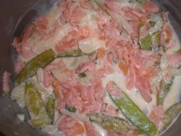 Lachs-Gemüse-Spaghetti in ZItronensoße - Rezept - Bild Nr. 3