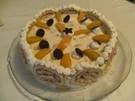 TORTE - Pfirsich-Quark-Biskuitrollen-Torte - Rezept