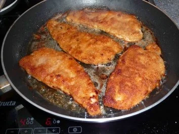 Käseschnitzel mit Blumenkohl,Salzkartoffeln und Sauce Hollandaise - Rezept - Bild Nr. 2