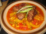 Fleisch: Hähnchenleber auf scharfem Mexiko Gemüse - Rezept