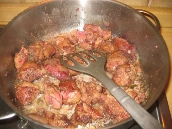 Rezept: Fleisch: Hähnchenleber auf scharfem Mexiko Gemüse Bild Nr. 4 Fleisch: Hähnchenleber auf scharfem Mexiko Gemüse - Rezept - Bild Nr. 4