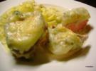 Fleisch: Gratinierte Schweinemedaillons an Birnen Gorgonzolarahm - Rezept