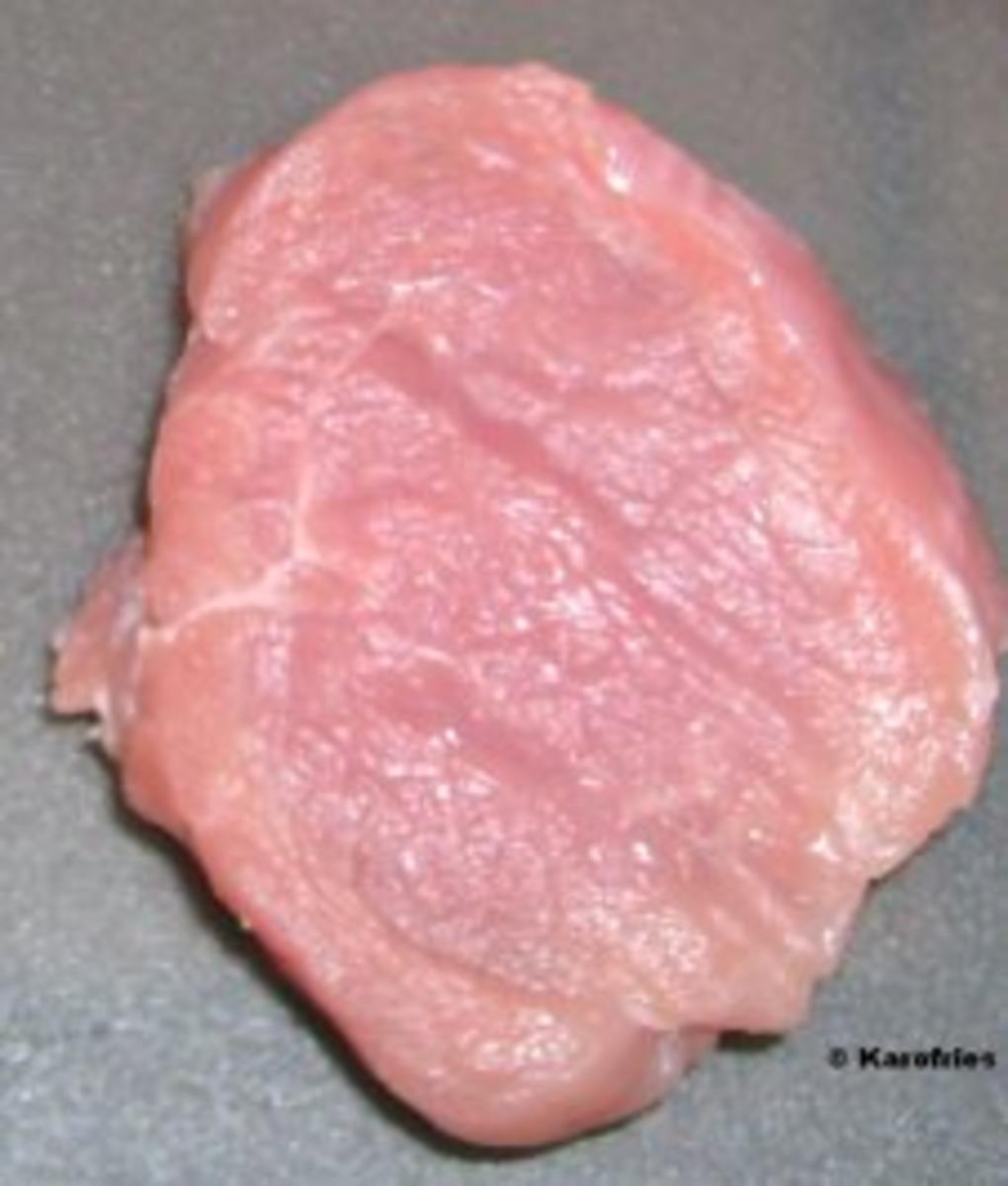 Fleisch: Gratinierte Schweinemedaillons an Birnen Gorgonzolarahm - Rezept - Bild Nr. 2