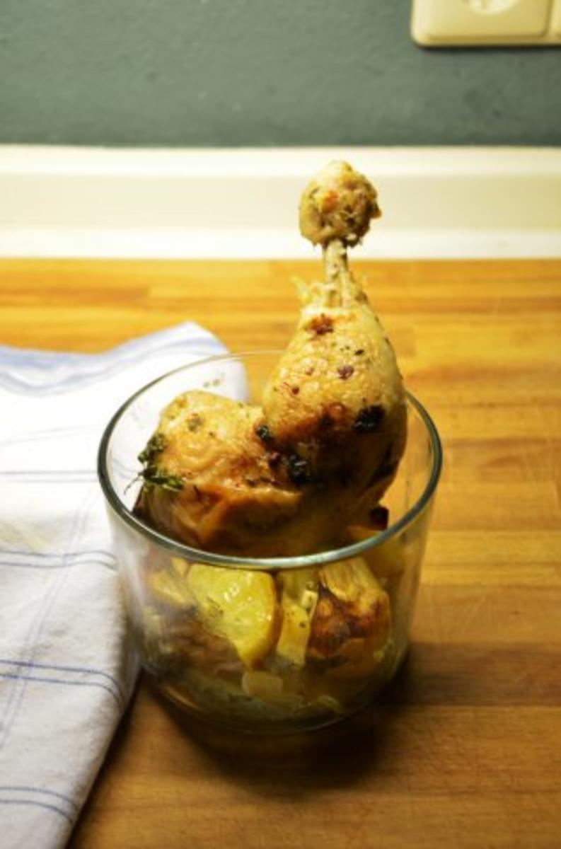 Griechisches Zitronenhuhn vom Blech - Rezept - kochbar.de