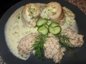 Alaskaseelachsröllchen gefüllt und Buchweizen "Russische Art" - Rezept - Bild Nr. 7