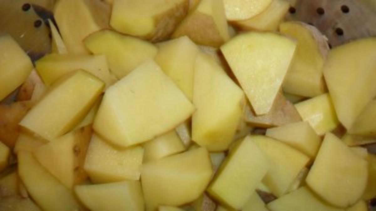 Kartoffel-Gyrospfanne auf Rucola mit Auberginen-Nocke - Rezept - Bild Nr. 4