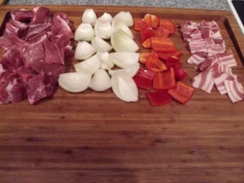 Rezept: Schaschlikspieße im Bratenschlauch Schaschlikspieße im Bratenschlauch - Rezept