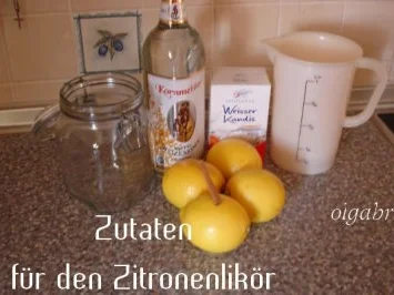 Rezept: Zitronenlikör Bild Nr. 2 Zitronenlikör - Rezept - Bild Nr. 2