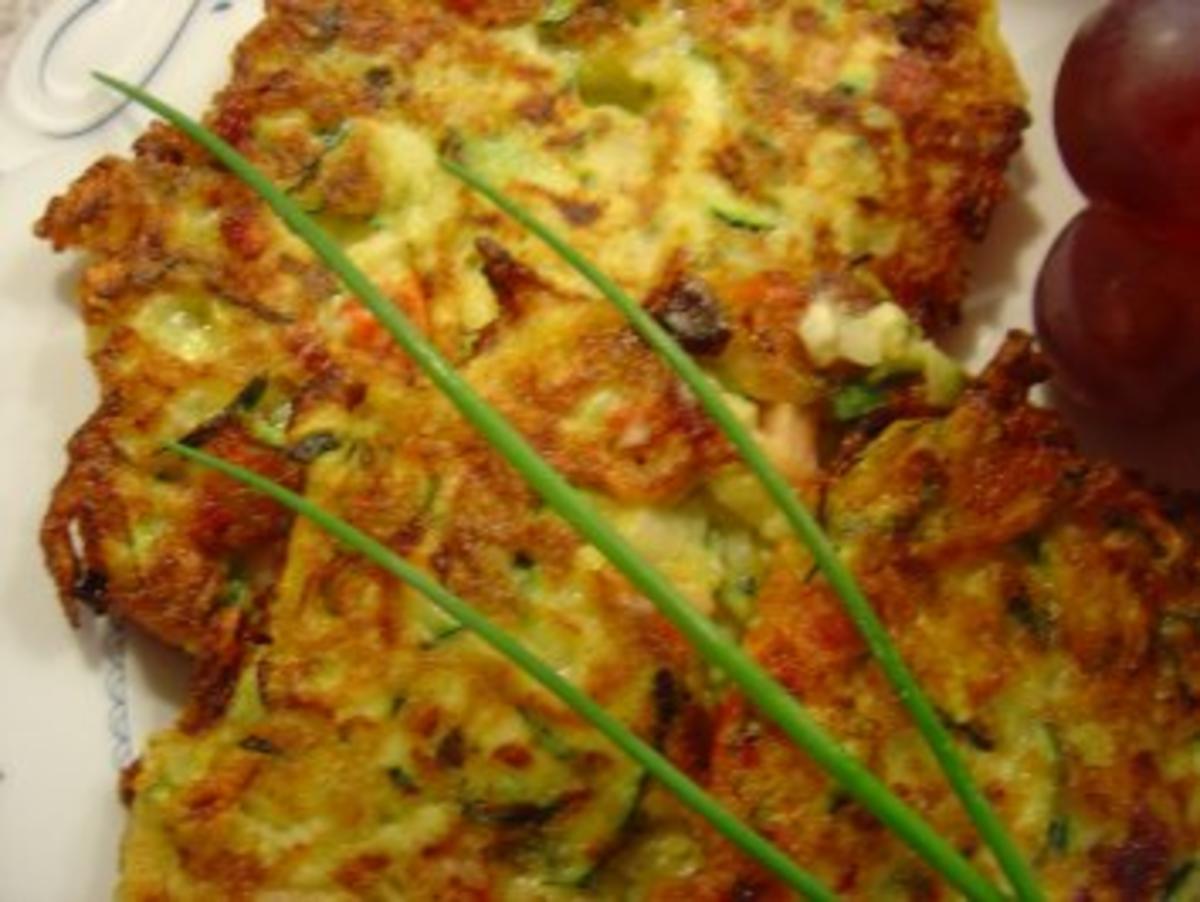 Zucchini-Rösties mit Schinkenwürfeln - Rezept - Bild Nr. 2