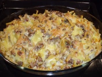 Rezept: Makkaroni-Hack-Auflauf Bild Nr. 2 Makkaroni-Hack-Auflauf - Rezept - Bild Nr. 2