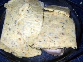 Hähnchenbrust unter Rosmarinkruste mit Tagiatelle und Zuckerschoten - Rezept - Bild Nr. 6