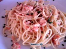 Butter-Knoblauch-Krebs mit Spaghetti - Rezept