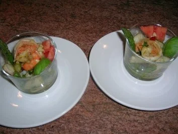 Garnelen mit Spargel im Glas - eine leckere Vorspeise - - Rezept - Bild Nr. 3