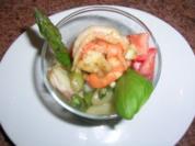 Rezept: Garnelen mit Spargel im Glas - eine leckere Vorspeise - Garnelen mit Spargel im Glas - eine leckere Vorspeise - - Rezept