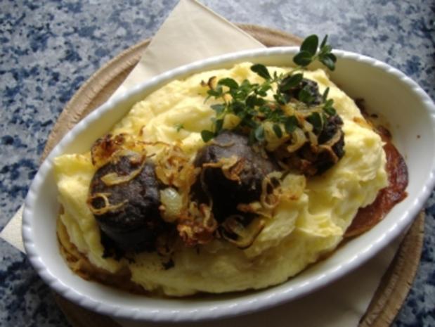 Himmel und Erde mit gebratener Blutwurst - Rezept - kochbar.de