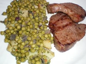 Erbsen- Kartoffel- Beilage - Rezept