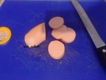 Omlette mit Fleischwurst, Champignons und Röstzwiebeln - Rezept - Bild Nr. 2