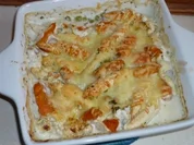 Schupfnudelauflauf mit Kräuterkäsesoße - Rezept