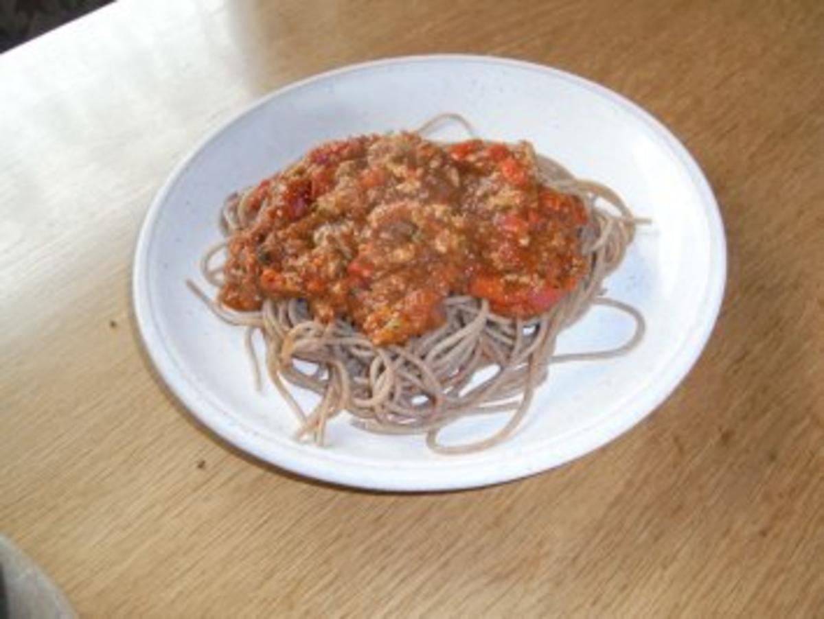 Spaghetti Bolognese mit Tofu - Rezept mit Bild - kochbar.de