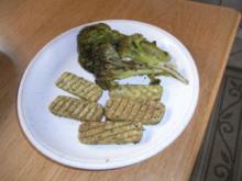 Gegrillter Basilikumtofu mit Brokkoli - Rezept