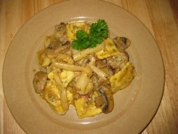 Ravioli-Spargel-Champignon-Töpfchen - Rezept