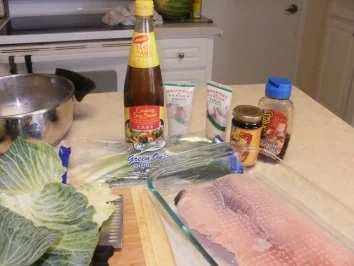 Fisch- Gedaempfter Fisch in Weiskohlblaetter mit Hoisin Sosse und Ingwer - Rezept - Bild Nr. 2