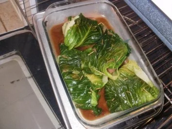 Fisch- Gedaempfter Fisch in Weiskohlblaetter mit Hoisin Sosse und Ingwer - Rezept - Bild Nr. 6