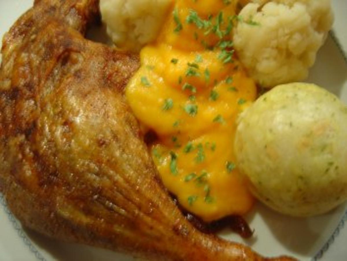Entenkeulen mit Möhren-Mango-Sauce - Rezept - kochbar.de