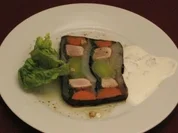 Terrine aus gekochtem Gemüse und kurz gebratenem Tunfisch - Rezept
