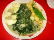 Blattspinat mit Rührei - Rezept