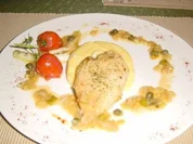 Rezept: Hendlbrust auf Gorgonzola Polenta Hendlbrust auf Gorgonzola Polenta - Rezept