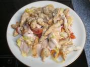 Salat mit gebratenen Putenstreifen - Rezept