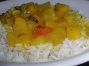 CURRY " TUTTI - FRUTTI "  MIT REIS - Rezept
