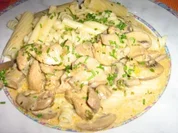 Champignon-Geschnetzeltes mit Nudeln - Rezept