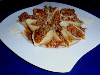 Rießenmuschelnudeln mit Hackfleischsauce - Rezept - Bild Nr. 5