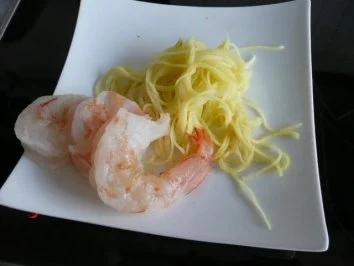 Rezept: TAPAS/Fisch:Scampi im Kartoffelmantel Bild Nr. 3 TAPAS/Fisch:Scampi im Kartoffelmantel - Rezept - Bild Nr. 3