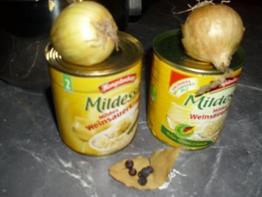 Gebratenes 3 Minuten Sauerkraut mit Kasseler Kotelett und überbackenen ...