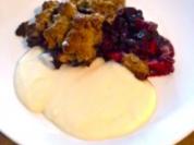 Apfel- Heidelbeer- Auflauf mit Karamellbrösel - Rezept