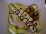 Ofen Spargel mediteran mit Puten Filet - Rezept