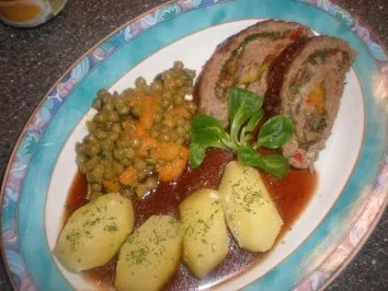 Falscher Hase - Hackbraten - Rollbraten - Rezept