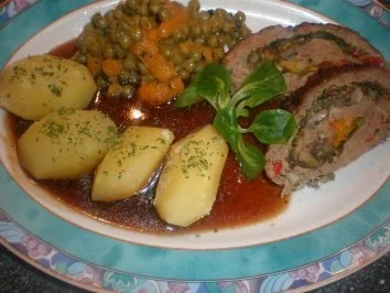 Falscher Hase - Hackbraten - Rollbraten - Rezept - Bild Nr. 13