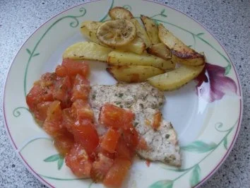 Rezept: Zitronenkartoffeln mit Doradenfilets Zitronenkartoffeln mit Doradenfilets - Rezept