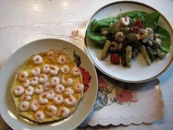Rezept: Omlette mit Garnelen und Spargelsalat Bild Nr. 5 Omlette mit Garnelen und Spargelsalat - Rezept - Bild Nr. 5