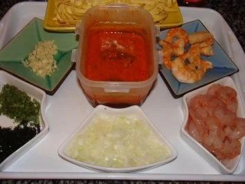 Bandnudeln in Garnelensauce - Rezept - Bild Nr. 3