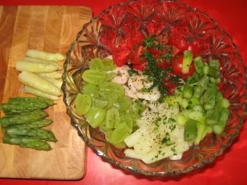 Spargelsalat  -  fruchtig mit Garnelen - Rezept - Bild Nr. 6