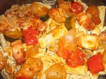 Nudel-Reisauflauf mit Pute und Gemüse - Rezept - Bild Nr. 3